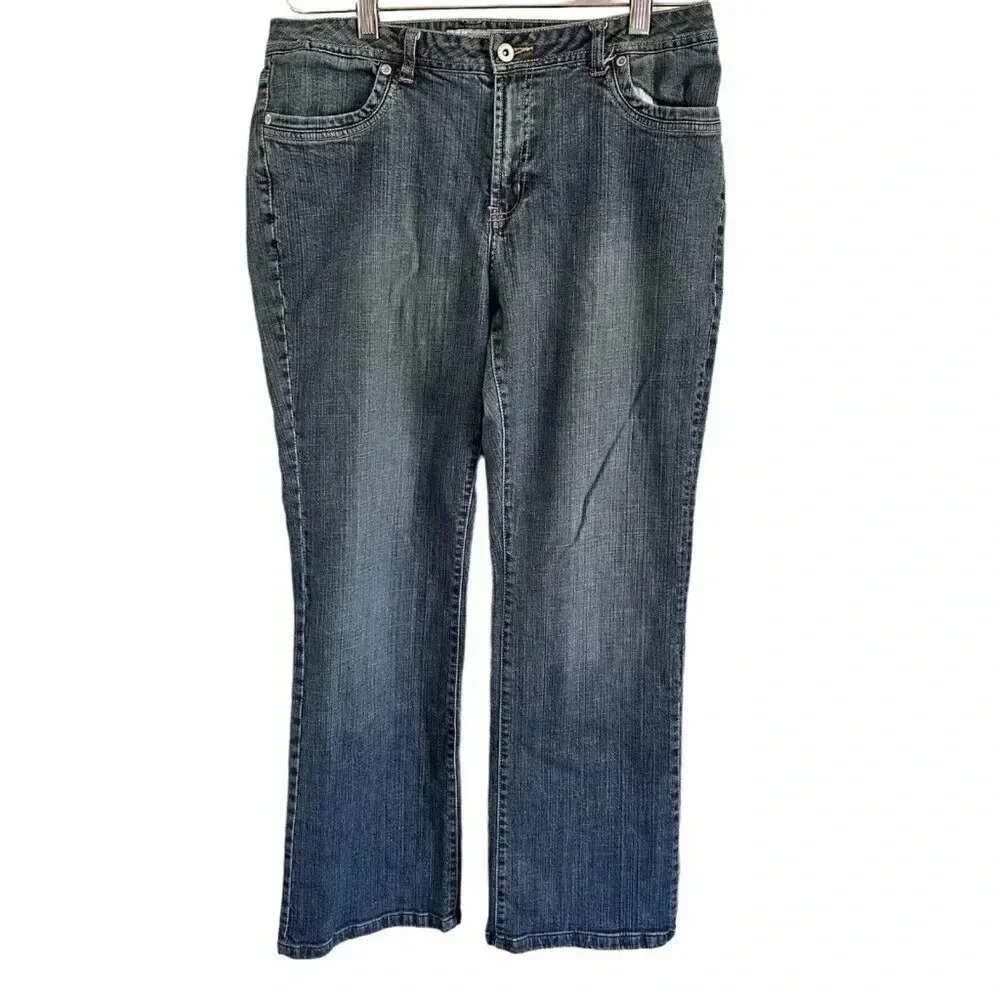 Chico's Platinum Womens Medium Wash Denim Bootcut Stretch Jeans Size 2.5 (US 14)